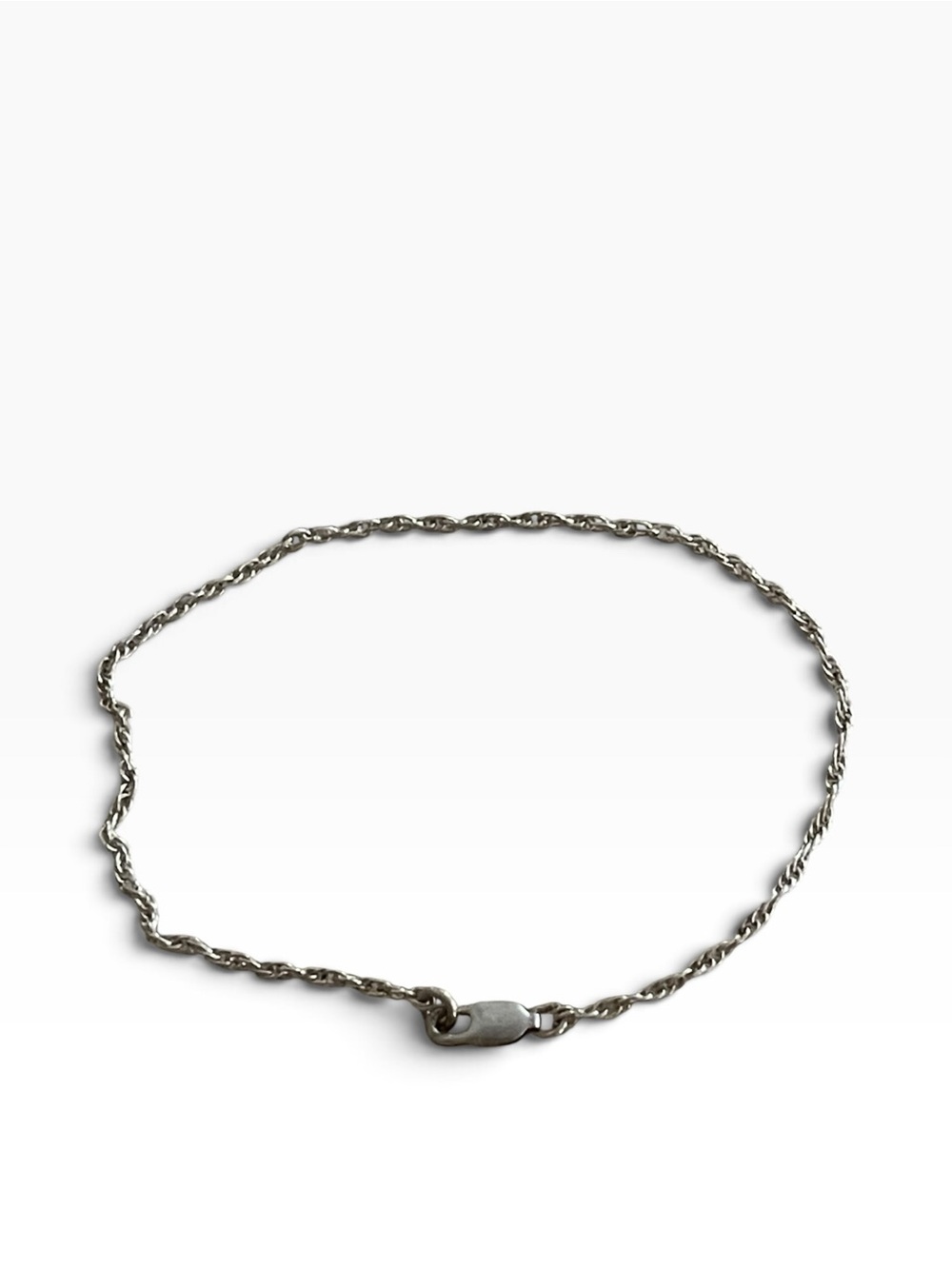 Sterling Silver Twisted Rope Chain Necklace - Silver - Picture 3 of 3